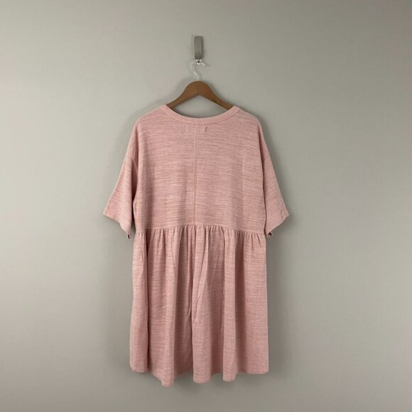 Free People Beach Pale Pink Stone Harbor Babydoll Mini Dress Size Medium - Picture 2 of 6
